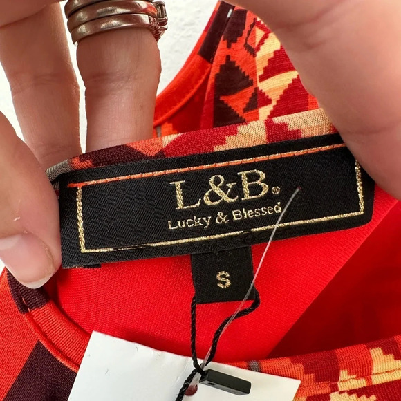 NWT Lucky & Blessed Filly Flair Aztec Print Tank Top Body Suit Size Small - Picture 5 of 7